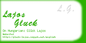 lajos gluck business card